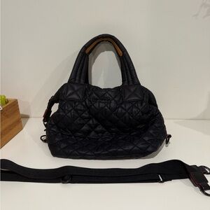 MZ Wallace Black Quilted Crossbody Bag